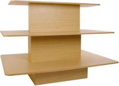 ECONOCO - 42" Long x 42" Wide x 42" High Stationary 3-Tier Table - Maple (Color), Melamine - Exact Tool & Supply