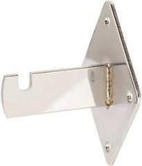 ECONOCO - Chrome Coated Wall Bracket - 3-3/4" Long, 3" Wide - Exact Tool & Supply