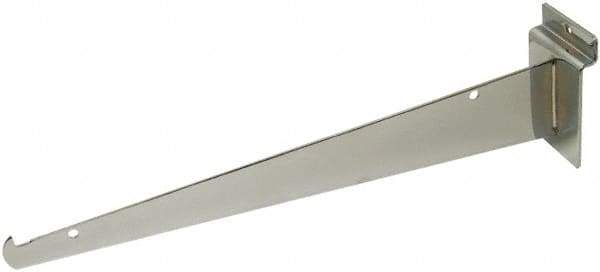 ECONOCO - Satin Chrome Coated Shelf Bracket - 12" Long - Exact Tool & Supply