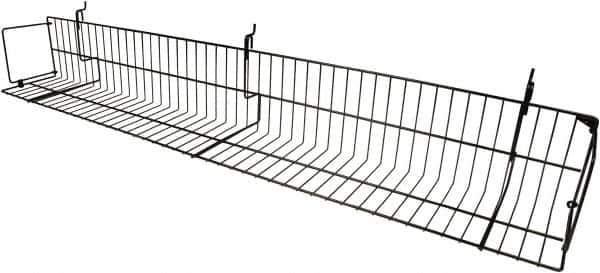ECONOCO - 6-1/2 High, Open Shelving Accessory/Component - Steel, Epoxy Finish, 47-1/2" Long, Use with Slatwall, Gridwall or Slotted Standard Brackets - Exact Tool & Supply