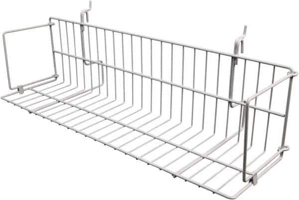 ECONOCO - 6-1/2 High, Open Shelving Accessory/Component - Steel, Epoxy Finish, 23-1/2" Long, Use with Slatwall, Gridwall or Slotted Standard Brackets - Exact Tool & Supply