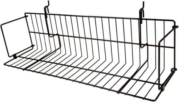 ECONOCO - 6-1/2 High, Open Shelving Accessory/Component - Steel, Epoxy Finish, 23-1/2" Long, Use with Slatwall, Gridwall or Slotted Standard Brackets - Exact Tool & Supply