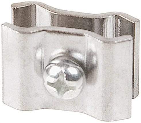 ECONOCO - Open Shelving Accessory/Component - Steel, Chrome Finish, Use with Grid Panels - Exact Tool & Supply