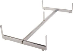 ECONOCO - 24-1/2" Wide, Open Shelving Accessory/Component - Steel, Chrome Finish, 49-1/2" Long, Use with Grid Panels - Exact Tool & Supply