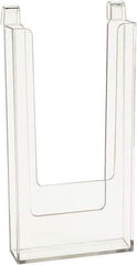 ECONOCO - 4" Wide x 13/16" Deep x 9" High, 1 Compartment, Acrylic Literature Holder - Clear, 4" Compartment Width x 13/16" Compartment Depth x 8-1/4" Compartment Height - Exact Tool & Supply