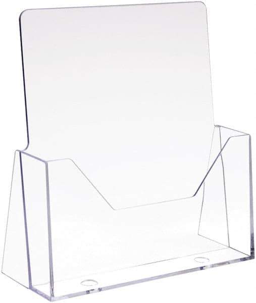 ECONOCO - 8-1/2" Wide x 3-5/8" Deep x 11" High, 1 Compartment, Acrylic Literature Holder - Clear, 1" Compartment Width x 3-5/8" Compartment Depth x 3-1/8" Compartment Height - Exact Tool & Supply