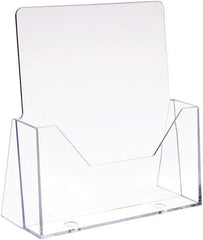 ECONOCO - 8-1/2" Wide x 3-5/8" Deep x 11" High, 1 Compartment, Acrylic Literature Holder - Clear, 1" Compartment Width x 3-5/8" Compartment Depth x 3-1/8" Compartment Height - Exact Tool & Supply