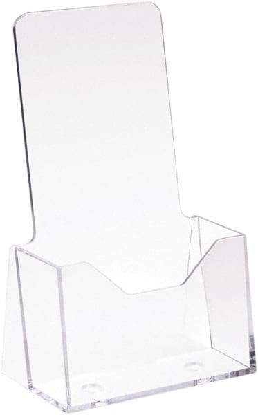ECONOCO - 4" Wide x 9" High, 1 Compartment, Acrylic Literature Holder - Clear, 3-1/8" Compartment Width x 1-5/8" Compartment Depth x 3-1/8" Compartment Height - Exact Tool & Supply