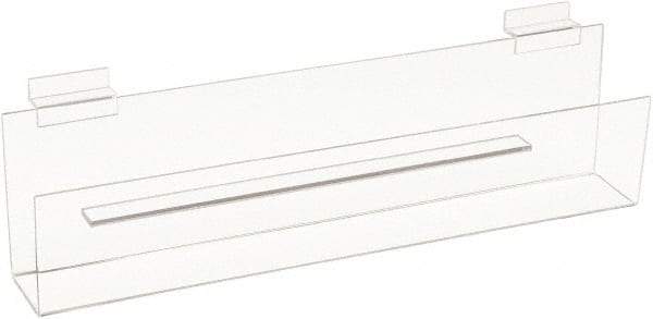 ECONOCO - 16" Wide x 2" Deep x 4" High, Acrylic Greeting Card Shelf - Clear - Exact Tool & Supply