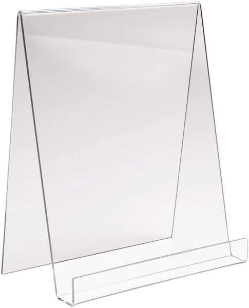 ECONOCO - 9" Wide x 11" High, Acrylic Display Easel - Clear - Exact Tool & Supply