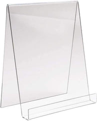 ECONOCO - 9" Wide x 11" High, Acrylic Display Easel - Clear - Exact Tool & Supply
