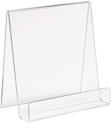 ECONOCO - 5-1/2" Wide x 6" High, Acrylic Display Easel - Clear - Exact Tool & Supply