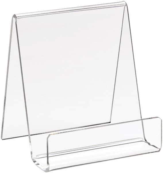 ECONOCO - 3-1/2" Wide x 4" High, Acrylic Display Easel - Clear - Exact Tool & Supply