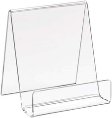 ECONOCO - 3-1/2" Wide x 4" High, Acrylic Display Easel - Clear - Exact Tool & Supply