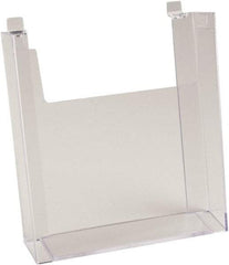 ECONOCO - 8-1/2" Wide x 2-1/4" Deep x 11" High, 1 Compartment, Acrylic Literature Holder - Clear, 8-7/8" Compartment Width x 2-1/4" Compartment Depth x 9-5/8" Compartment Height - Exact Tool & Supply