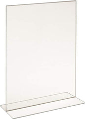 ECONOCO - 11 Inch Wide x 14 Inch High Sign Compatibility, Acrylic Round Frame Counter Top Sign Holder - Clear, 14 Inch Holder Height, Holds 1 Sign - Exact Tool & Supply