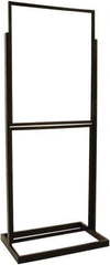ECONOCO - 22 Inch Wide x 28 Inch High Sign Compatibility, Steel Square Frame Double Bulletin Sign Holder - Matte Black, 56 Inch Holder Height, Holds 2 Signss - Exact Tool & Supply