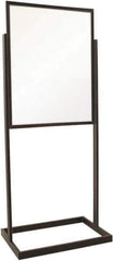 ECONOCO - 22 Inch Wide x 28 Inch High Sign Compatibility, Steel Square Frame Bulletin Sign Holder - Matte Black, 56 Inch Holder Height, Holds 1 Sign - Exact Tool & Supply
