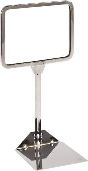 ECONOCO - 7 Inch Wide x 5-1/2 Inch High Sign Compatibility, Acrylic Round Frame Sign Holder - Clear, 5-1/2 Inch Holder Height, Holds 1 Sign - Exact Tool & Supply