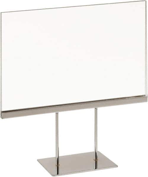 ECONOCO - 11 Inch Wide x 7 Inch High Sign Compatibility, Acrylic Square Frame Sign Holder - Clear, 7 Inch Holder Height, Holds 1 Sign - Exact Tool & Supply