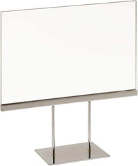 ECONOCO - 11 Inch Wide x 7 Inch High Sign Compatibility, Acrylic Square Frame Sign Holder - Clear, 7 Inch Holder Height, Holds 1 Sign - Exact Tool & Supply