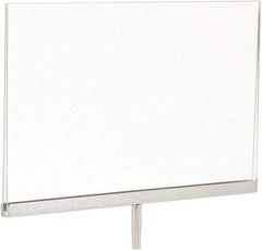 ECONOCO - 11 Inch Wide x 7 Inch High Sign Compatibility, Acrylic Square Frame Sign Holder - Clear, 7 Inch Holder Height, Holds 1 Sign - Exact Tool & Supply