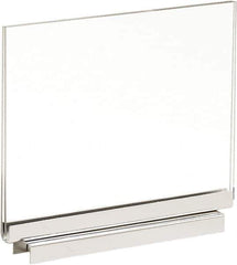 ECONOCO - 7 Inch Wide x 5-1/2 Inch High Sign Compatibility, Acrylic Square Frame Sign Holder - Clear, 5-1/2 Inch Holder Height, Holds 1 Sign - Exact Tool & Supply