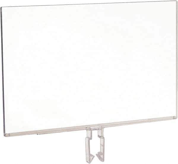 ECONOCO - 11 Inch Wide x 7 Inch High Sign Compatibility, Acrylic Square Frame Sign Holder - Clear, 7 Inch Holder Height, Holds 1 Sign - Exact Tool & Supply