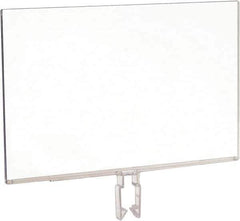 ECONOCO - 11 Inch Wide x 7 Inch High Sign Compatibility, Acrylic Square Frame Sign Holder - Clear, 7 Inch Holder Height, Holds 1 Sign - Exact Tool & Supply