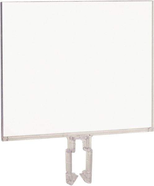 ECONOCO - 7 Inch Wide x 5-1/2 Inch High Sign Compatibility, Acrylic Square Frame Sign Holder - Clear, 5-1/2 Inch Holder Height, Holds 1 Sign - Exact Tool & Supply