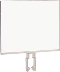 ECONOCO - 7 Inch Wide x 5-1/2 Inch High Sign Compatibility, Acrylic Square Frame Sign Holder - Clear, 5-1/2 Inch Holder Height, Holds 1 Sign - Exact Tool & Supply