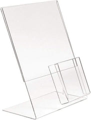 ECONOCO - 8-1/2 Inch Wide x 11 Inch High Sign Compatibility, Acrylic Round Frame Counter Top Sign Holder - Clear, 11 Inch Holder Height, Holds 1 Sign - Exact Tool & Supply