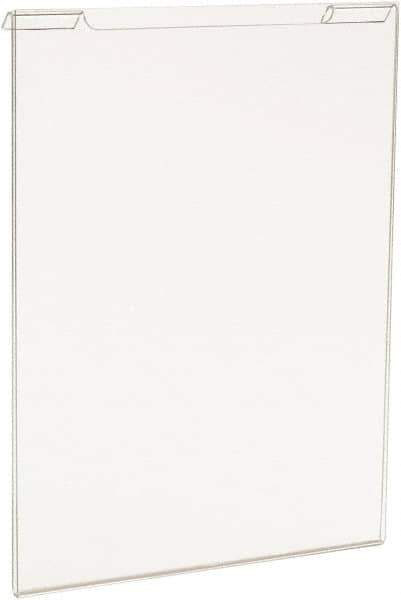 ECONOCO - 8-1/2 Inch Wide x 11 Inch High Sign Compatibility, Acrylic Round Frame Slatwall, Gridwall Sign Holder - Clear, 11 Inch Holder Height, Holds 1 Sign - Exact Tool & Supply