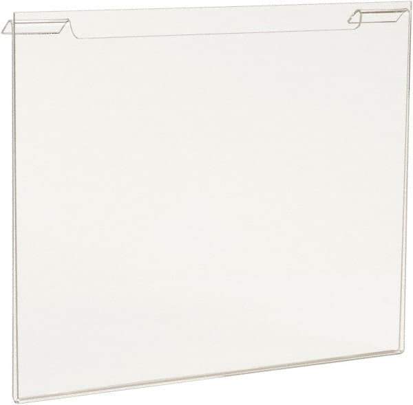 ECONOCO - 11 Inch Wide x 8-1/2 Inch High Sign Compatibility, Acrylic Round Frame Slatwall, Gridwall Sign Holder - Clear, 8-1/2 Inch Holder Height, Holds 1 Sign - Exact Tool & Supply