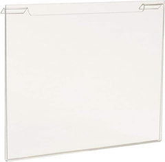 ECONOCO - 11 Inch Wide x 8-1/2 Inch High Sign Compatibility, Acrylic Round Frame Slatwall, Gridwall Sign Holder - Clear, 8-1/2 Inch Holder Height, Holds 1 Sign - Exact Tool & Supply