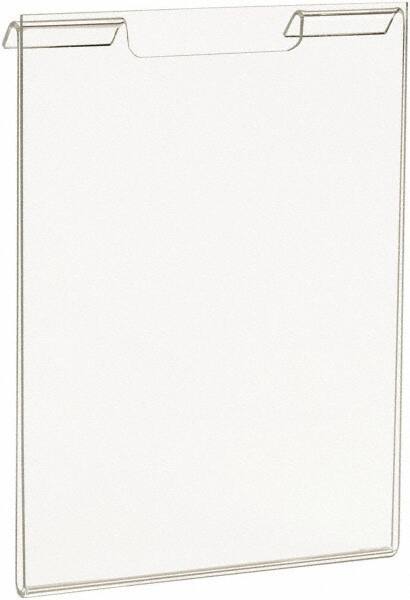 ECONOCO - 5-1/2 Inch Wide x 7 Inch High Sign Compatibility, Acrylic Round Frame Slatwall, Gridwall Sign Holder - Clear, 7 Inch Holder Height, Holds 1 Sign - Exact Tool & Supply