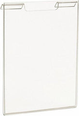 ECONOCO - 5-1/2 Inch Wide x 7 Inch High Sign Compatibility, Acrylic Round Frame Slatwall, Gridwall Sign Holder - Clear, 7 Inch Holder Height, Holds 1 Sign - Exact Tool & Supply