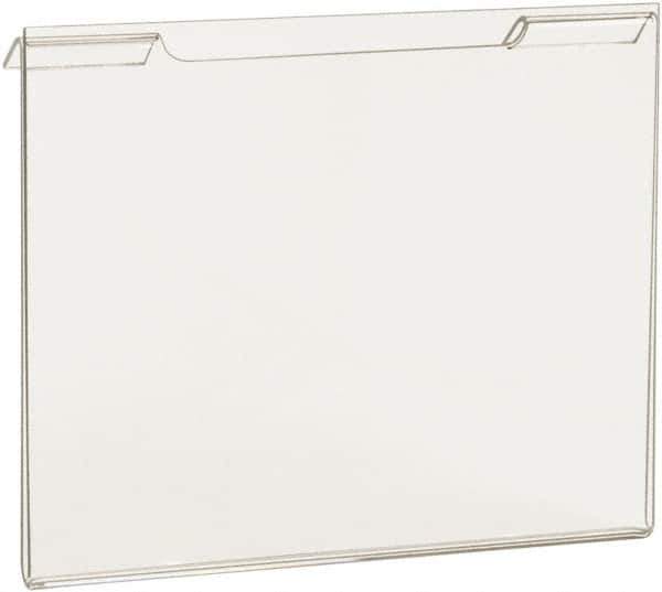 ECONOCO - 7 Inch Wide x 5-1/2 Inch High Sign Compatibility, Acrylic Round Frame Slatwall, Gridwall Sign Holder - Clear, 5-1/2 Inch Holder Height, Holds 1 Sign - Exact Tool & Supply