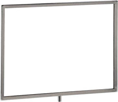 ECONOCO - 14 Inch Wide x 11 Inch High Sign Compatibility, Steel Square Frame Sign Holder - Chrome, 11 Inch Holder Height, Holds 1 Sign - Exact Tool & Supply