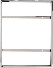 ECONOCO - 22 Inch Wide x 28 Inch High Sign Compatibility, Steel Square Frame Sign Holder - Chrome, 28 Inch Holder Height, Holds 1 Sign - Exact Tool & Supply