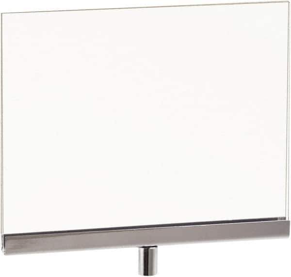 ECONOCO - 7 Inch Wide x 5-1/2 Inch High Sign Compatibility, Acrylic Square Frame Sign Holder - Clear, 5-1/2 Inch Holder Height, Holds 1 Sign - Exact Tool & Supply