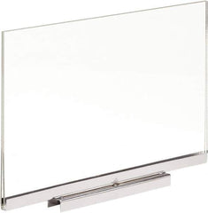 ECONOCO - 11 Inch Wide x 7 Inch High Sign Compatibility, Acrylic Square Frame Sign Holder - Clear, 7 Inch Holder Height, Holds 1 Sign - Exact Tool & Supply