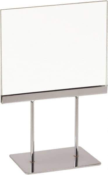 ECONOCO - 7 Inch Wide x 5-1/2 Inch High Sign Compatibility, Acrylic Square Frame Sign Holder - Clear, 5-1/2 Inch Holder Height, Holds 1 Sign - Exact Tool & Supply