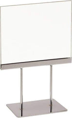 ECONOCO - 7 Inch Wide x 5-1/2 Inch High Sign Compatibility, Acrylic Square Frame Sign Holder - Clear, 5-1/2 Inch Holder Height, Holds 1 Sign - Exact Tool & Supply