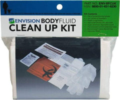 Ability One - 9 Piece, 1 Person, Body Fluid Clean-Up First Aid Kit - Plastic Bag - Exact Tool & Supply