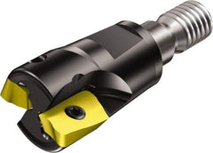 Sandvik Coromant - 3 Inserts, 32mm Cut Diam, 10mm Max Depth of Cut, Indexable Square-Shoulder Face Mill - 90° Lead Angle, 45mm High, R390-11.. Insert Compatibility, Through Coolant, Series CoroMill 390 - Exact Tool & Supply