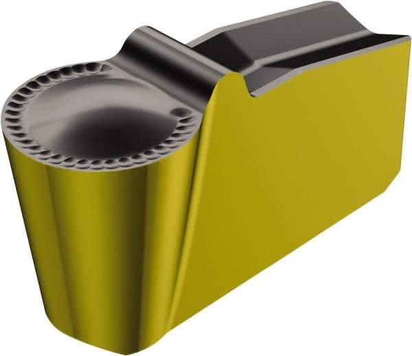 Sandvik Coromant - 30N151.2-A.. 5P 1/8" Cutting Width Carbide Grooving Insert - 1.3mm Max Depth of Cut, Neutral, 1/16" Corner Radius, TiCN/Al2O3/TiN Finish - Exact Tool & Supply