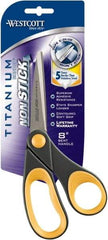 Westcott - 3.296" LOC, 8" OAL Stainless Steel Standard Standard - Plastic Offset Handle, For General Purpose Use - Exact Tool & Supply
