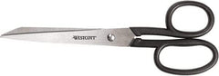 Westcott - 3-1/2" LOC, 8" OAL Stainless Steel Standard Standard - Plastic Straight Handle, For General Purpose Use - Exact Tool & Supply
