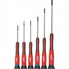 Milwaukee Tool - Screwdriver Sets Screwdriver Types Included: Slotted & Phillips Number of Pieces: 6 - Exact Tool & Supply